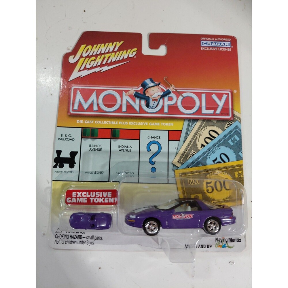 Johnny Lightning Monopoly 1:64 Die Cast 1998 Chevrolet Camaro Coupe w/Token
